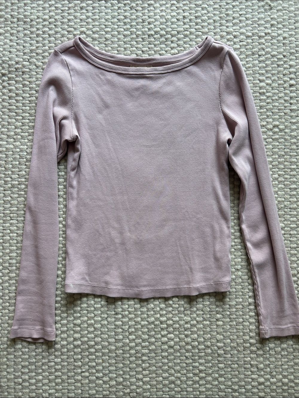 Universal Thread Pink Ribbed Long Sleeve Top